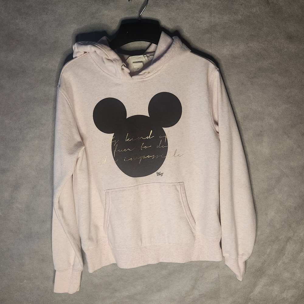 H&M Disney Pink Hoodie with Mickey Mouse Graphic